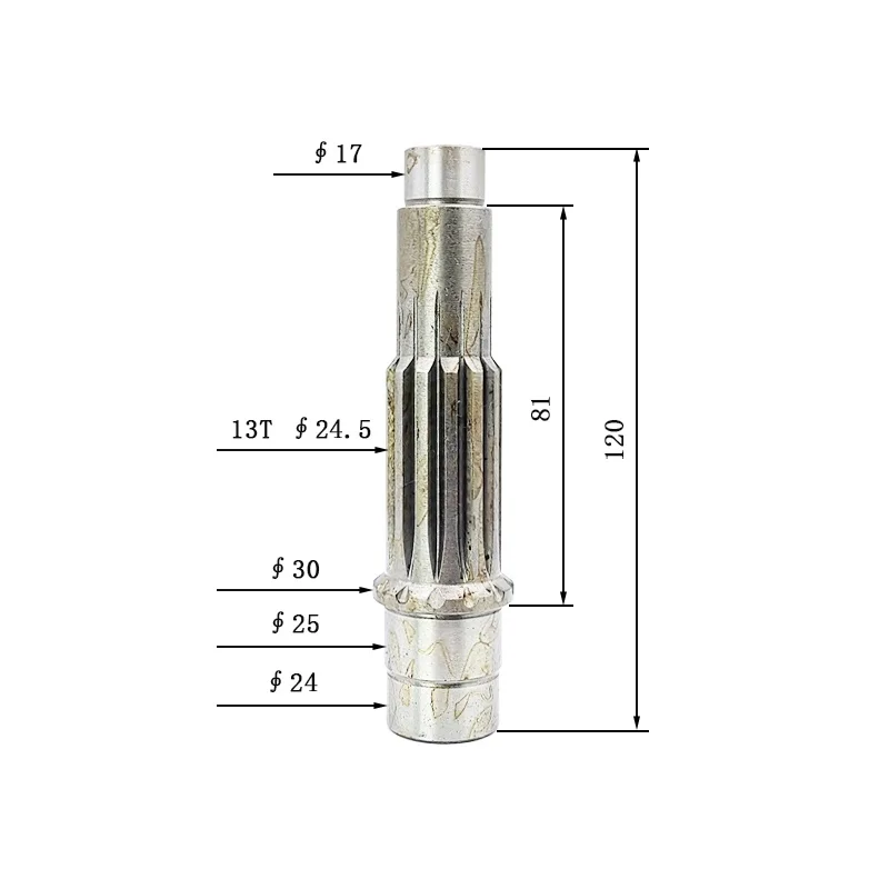 

Suitable for Hitachi ZX55UR-2D excavator travel motor gear pump shaft/motor shaft 16/13 teeth