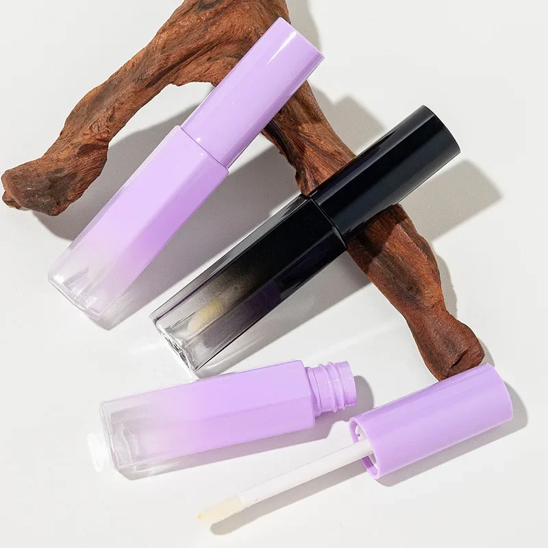 30/50/100/200pcs/lot 10ml Lip Gloss Bottle Polygonal Portable Sample Dispensing Hexagonal Gradient Empty Tube Packaging Material