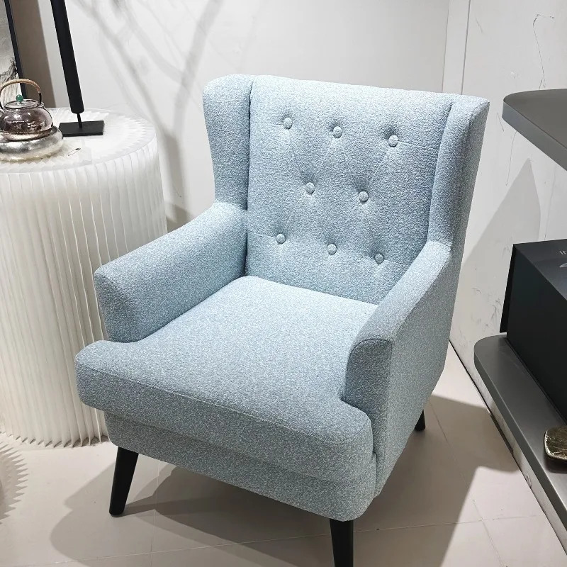 Nordic single sofa tiger chair, simple modern balcony room bedroom living room American casual fabric