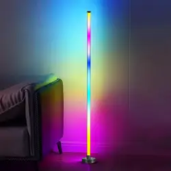 RGB Floor Lamp Tall Corner Floor Lamp Music Sync 10W Standing Floor Lamp Ambient Lighting With App Remote Control For Bedrooms