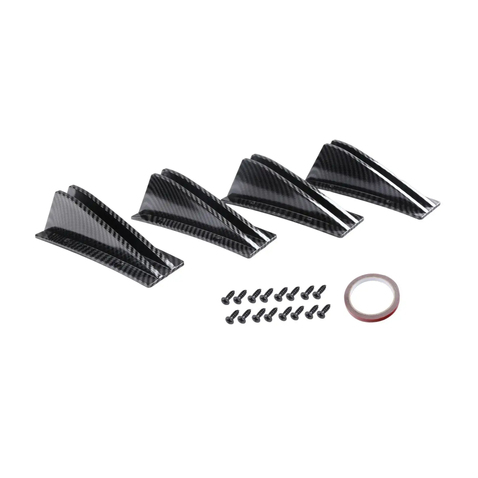 

4 Pieces Rear Diffuser Splitter Spoiler Lightweight Decoration Tailgate Lower
