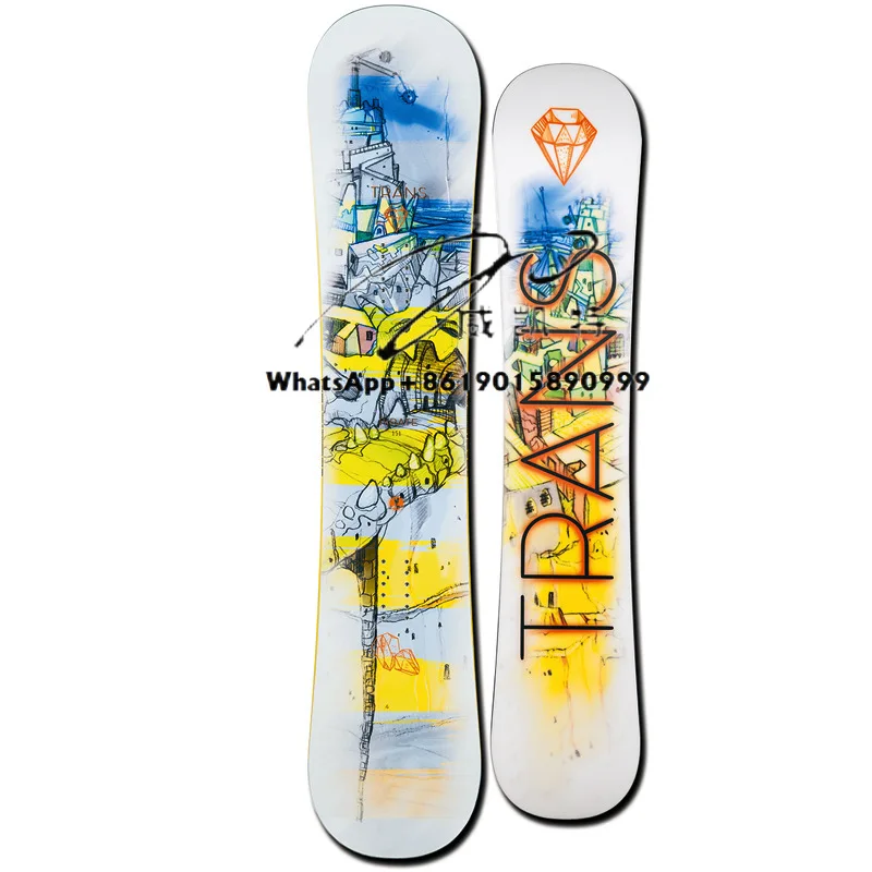 

All-Round Winter Wood Snowboard with Camber Flat Flower Carving Men and Women's Sport Style Skateboard for Ski Use