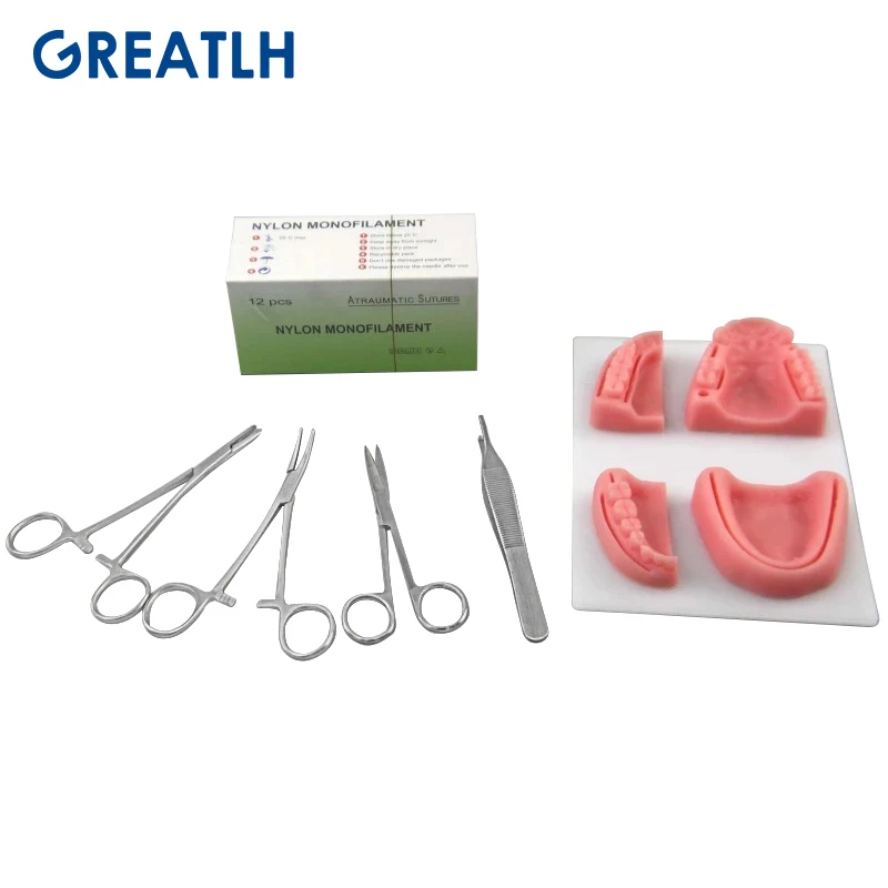 Dental Practice Kit Oral Model Simulation Silicone Suture Silicone Model for Dental Students Oral Suture Training