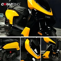Motorcycle Gloss Vinyl Wrap Film Self Adhesive Bubble Free Decoration DIY Yellow Stickers for Motorcycle Automobiles Accessories