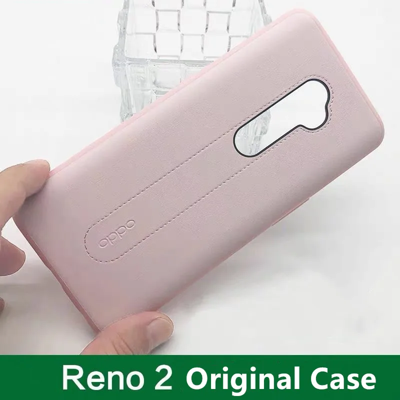 Original Case For OPPO Reno 2 official Slim Soft Leather+tpu Back Case Shockproof Rubber Skin Cover Protector Without retail box