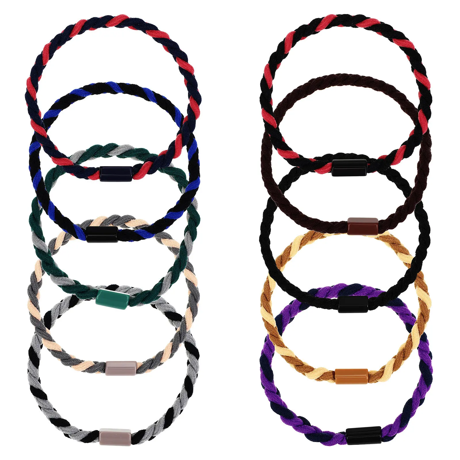 

10 Pcs Fine Hair Bobble Elastic Ties Styling Accessories Bands for Thick Bulk