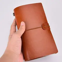 Portable Diary Book School Supplies Gifts Handmade Cover Notepad Leather Travel Book Daily Organizer Journal Booklet Notebook