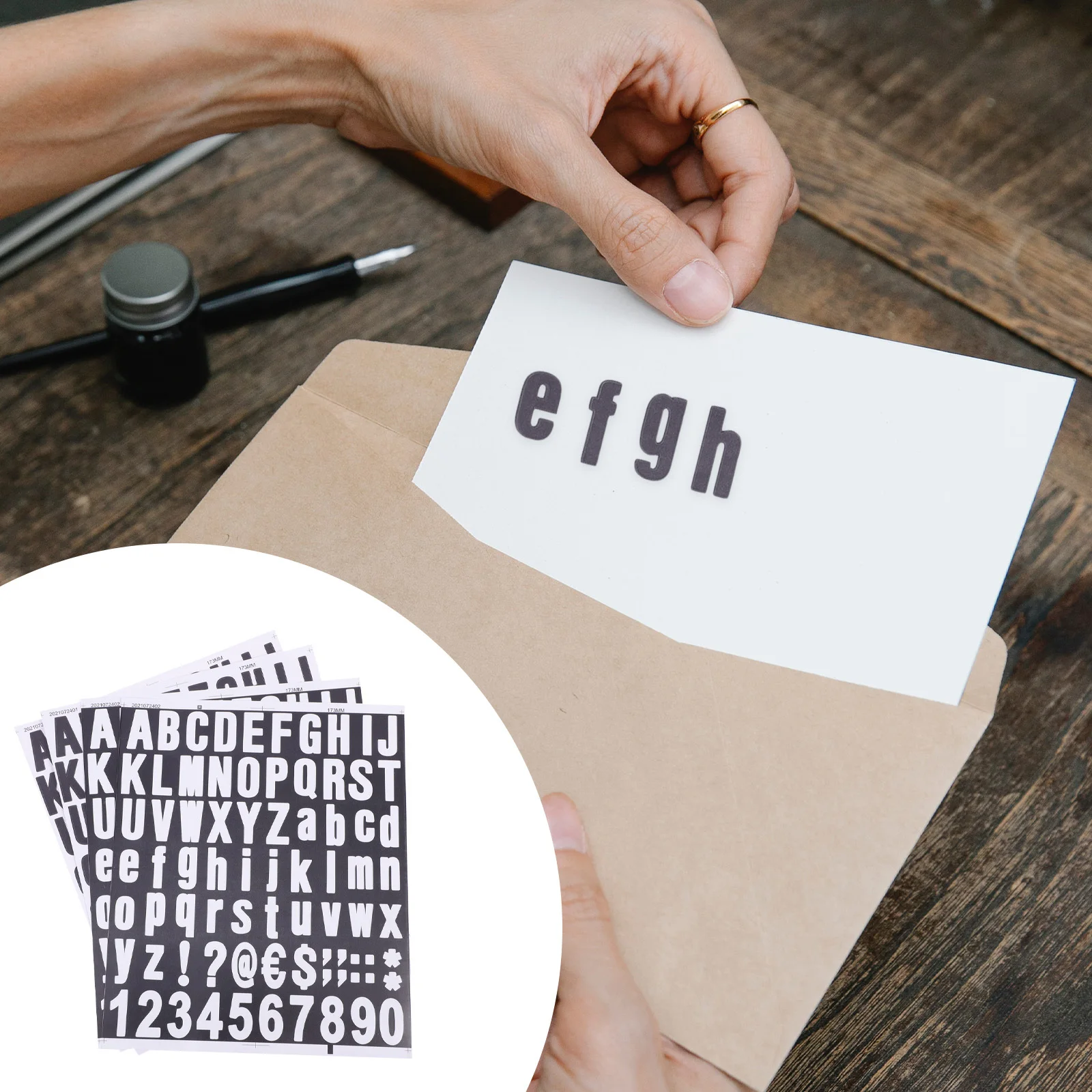 Autocollants alfanumériques créatifs, 4 pièces, artisanat d'art, Scrapbooking, bandes de décoration, fournitures de journal, numéro de boîte aux lettres, DIY bricolage