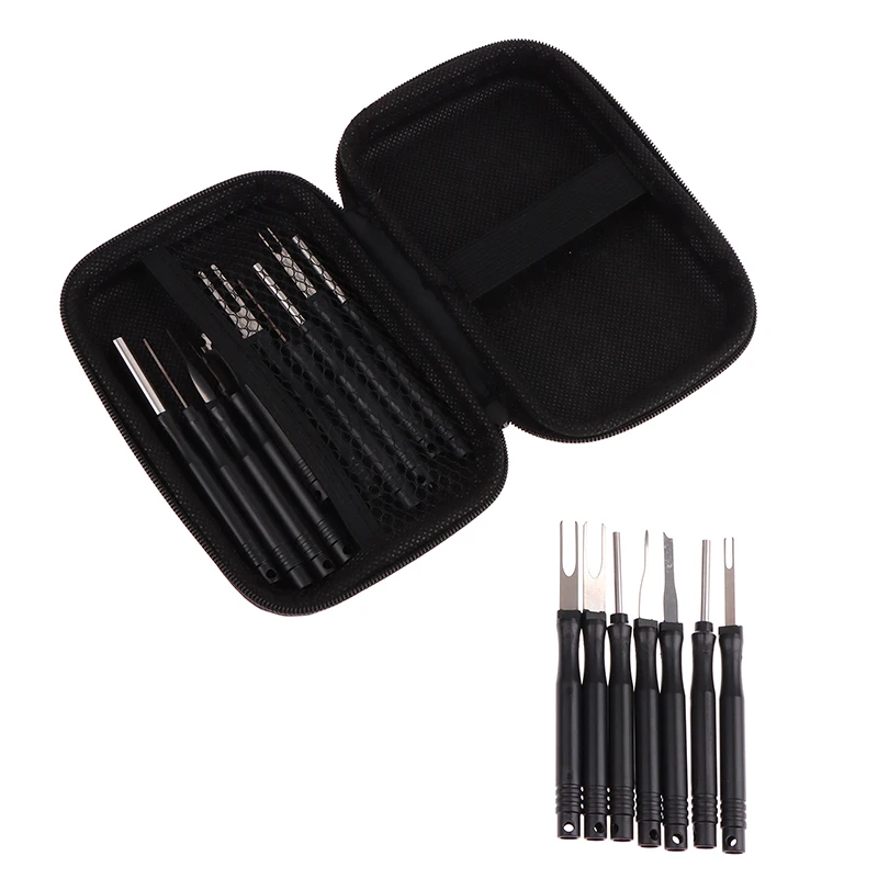18Pcs Car Terminal Removal Kit Repair Inspection Tools Auto Cable Plug Remove Pin Puller Electrical Wire Crimp Disassembly Tools