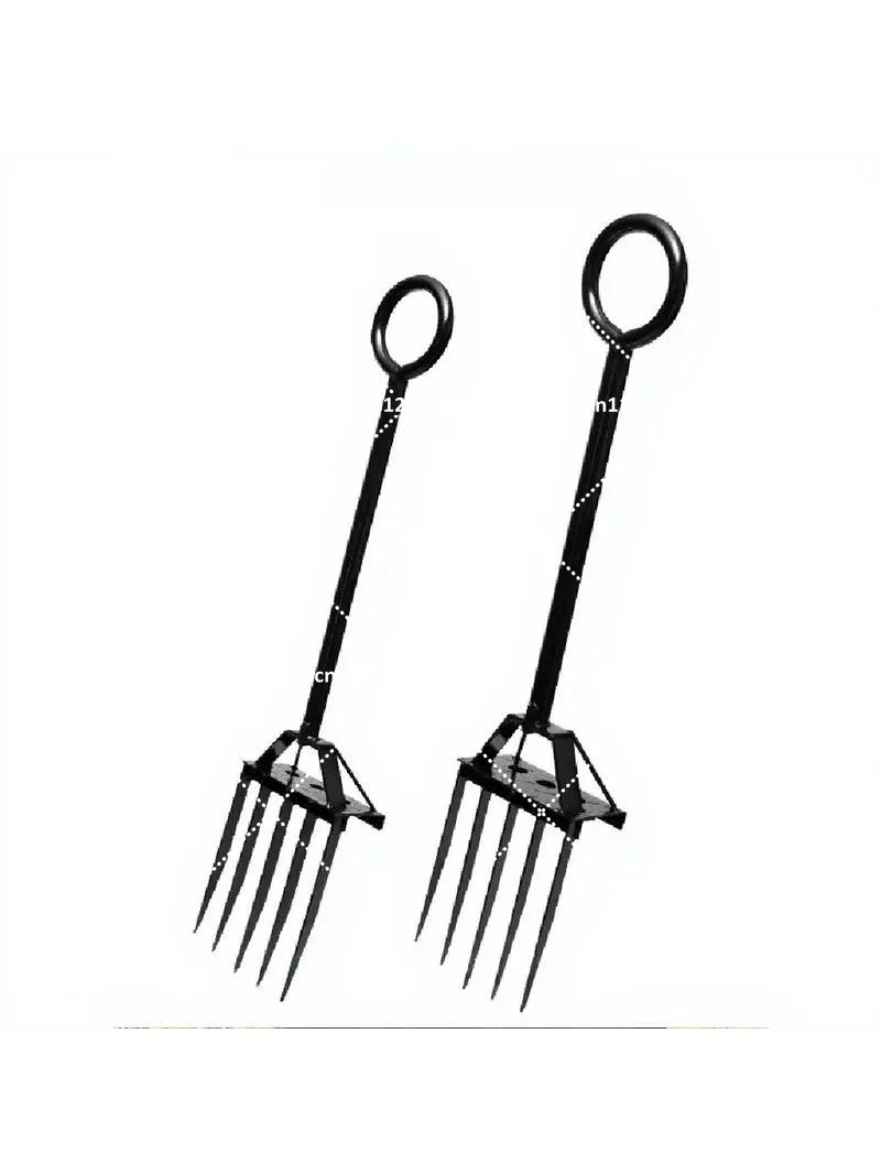 

Steel Garden Fork Rake Hoe Set for Soil Cultivation, Deep Digging Tool for Planting and Land Reclamation