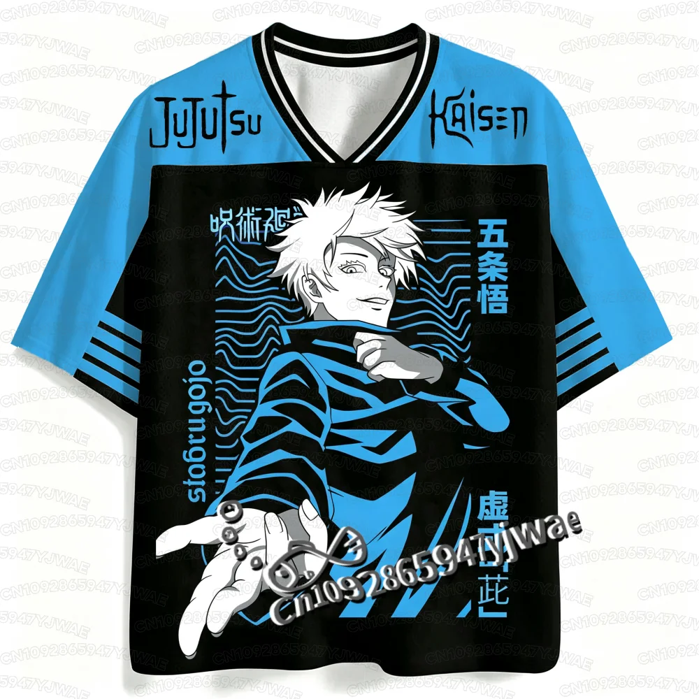 Summer Men's Women's Short Sleeve Tee Casual Gojo Jujutsu Kaisen Jersey Hot Anime Fans T-shirt Unisex Tops Y2K Jersey Tops