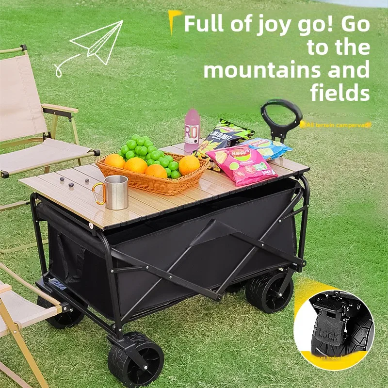 Camping-car Camping en plein air avec roues universelles, adapté à diverses vélos de montagne Terrains