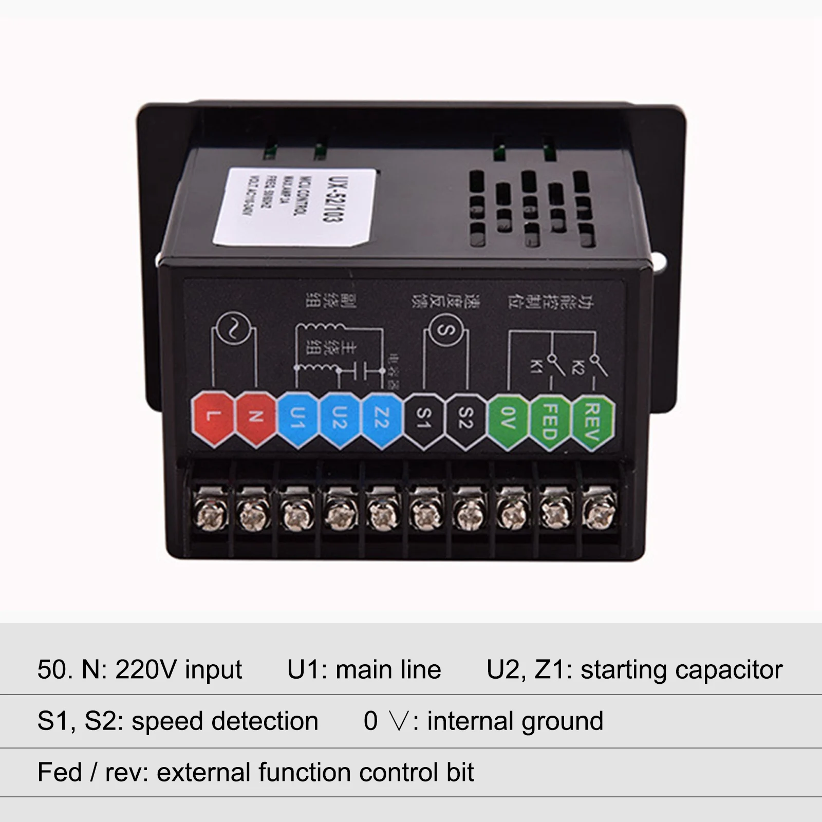 Speed Controller Single-Phase Input Three-Phase Output Motor Driver Frequency Converter With Four-Digit Digital Tube Display