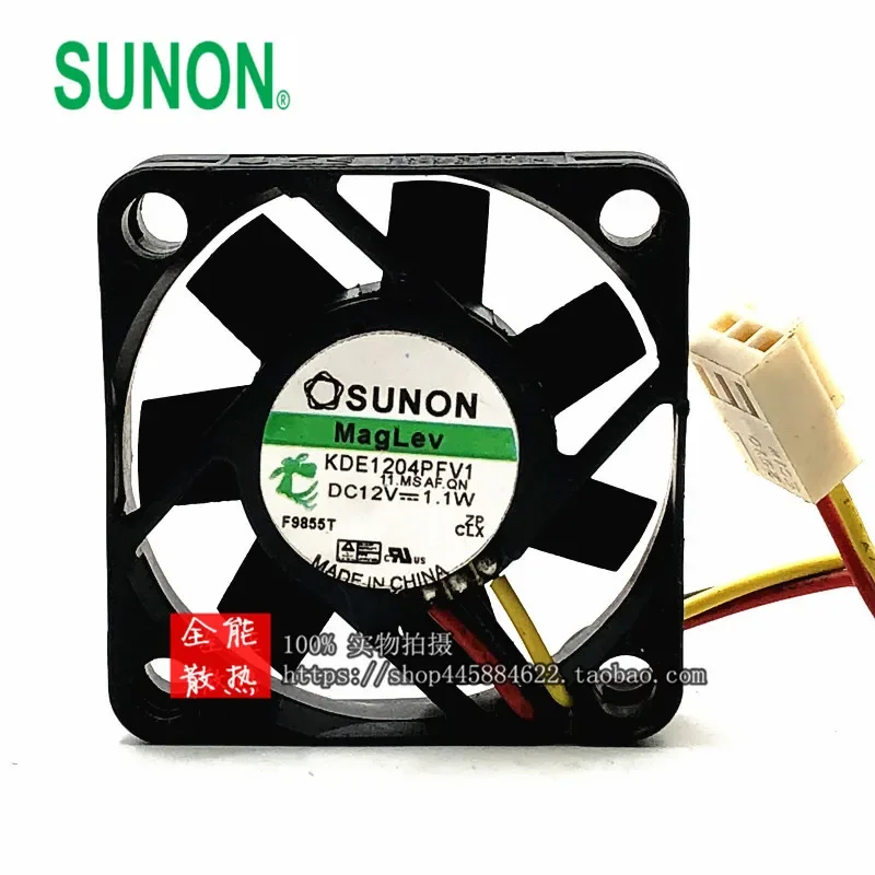 for SUNON KDE1204PFV 4010 12V 1.1W 1.8W Silent North and South Bridge Fan KDE1204PFV1