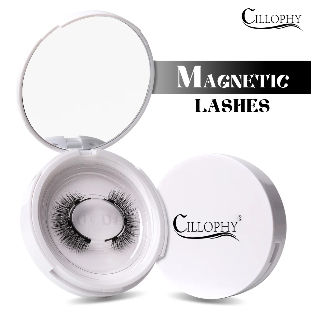 CILLOPHY 3D 마그네틱 인조 속눈썹 핀셋 세트, 천연 밍크 인조 속눈썹, 전문 속눈썹 익스텐션 메이크업 도구