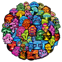 10/30/56pcs Neon Mushroom Colorful Graffiti Stickers Funny Cartoon Creative Decals Scrapbook Phone Luggage Bike Sticker Packing