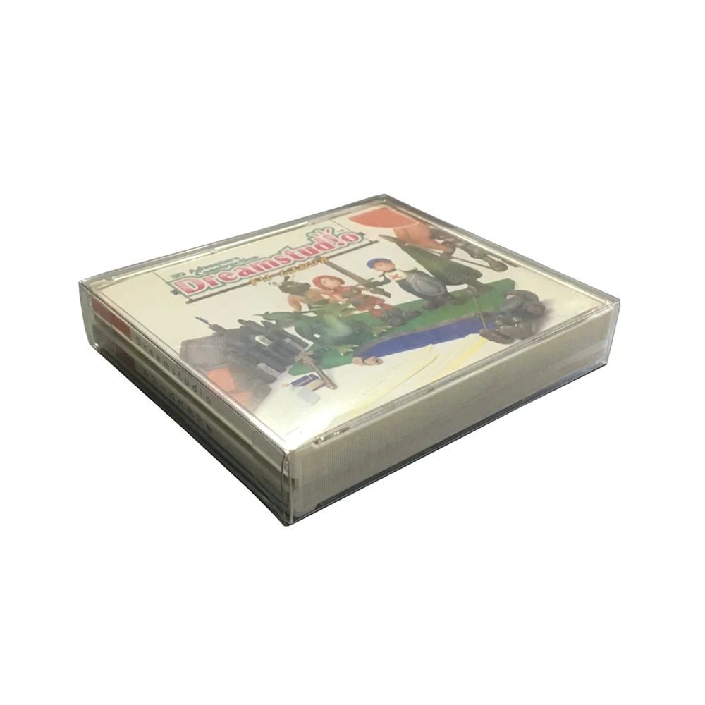 Clear transparent box For PS1 for sega dreamcast DC SS game card  collection display   storage 3CD 4CD PET  protective box
