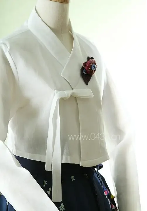 التقليدية كوريا قميص المرأة بلوزة الملابس الداخلية القطن قمم اليومية الأبيض الربيع الهانبوك المرحلة