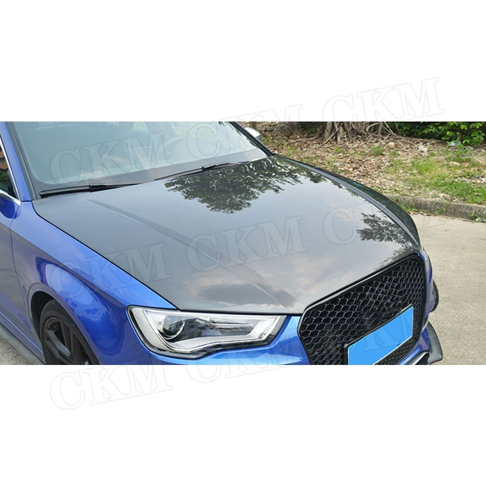 

Carbon Fiber For Audi A3 S3 2013 2014 2015 2016 2017 2018 Car Front Hood Covers Bumper Engine Decoration Trims