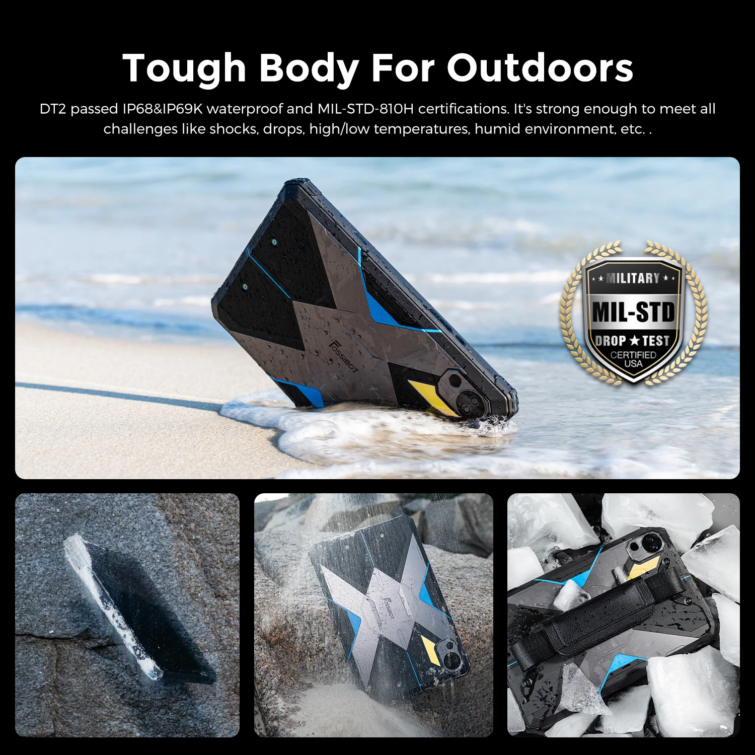 2026 Dt2 Global Version Ip68 Waterproof Octa-Core 4G+Wif 2K Display 12Gb+256Gb 14 Inch Android Rugged Tablet With Sim Card