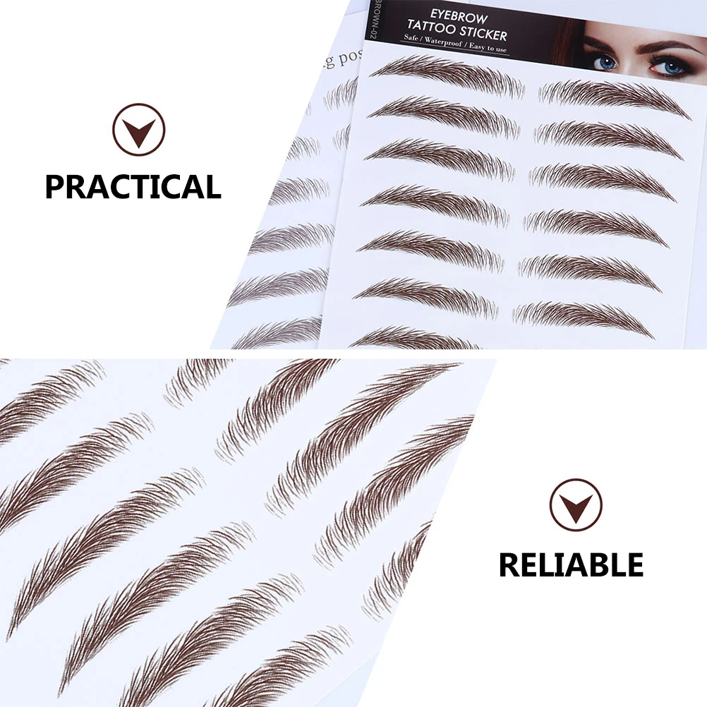 

5 Pcs D Eyebrow Stickers Waterproof Makeup Trimming Confidence-boosting Temporary Tattoos with Soy Ink Time-saving