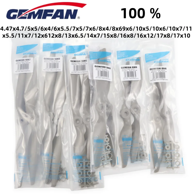 GEMFAN Propeller 4.47x4.7/5x5/6x4/6x5.5/7x5/7x6/8x4/9x6 bis 17x10 Hocheffizienter Propeller für Starrflügel FPV Drohne RC Flugzeug