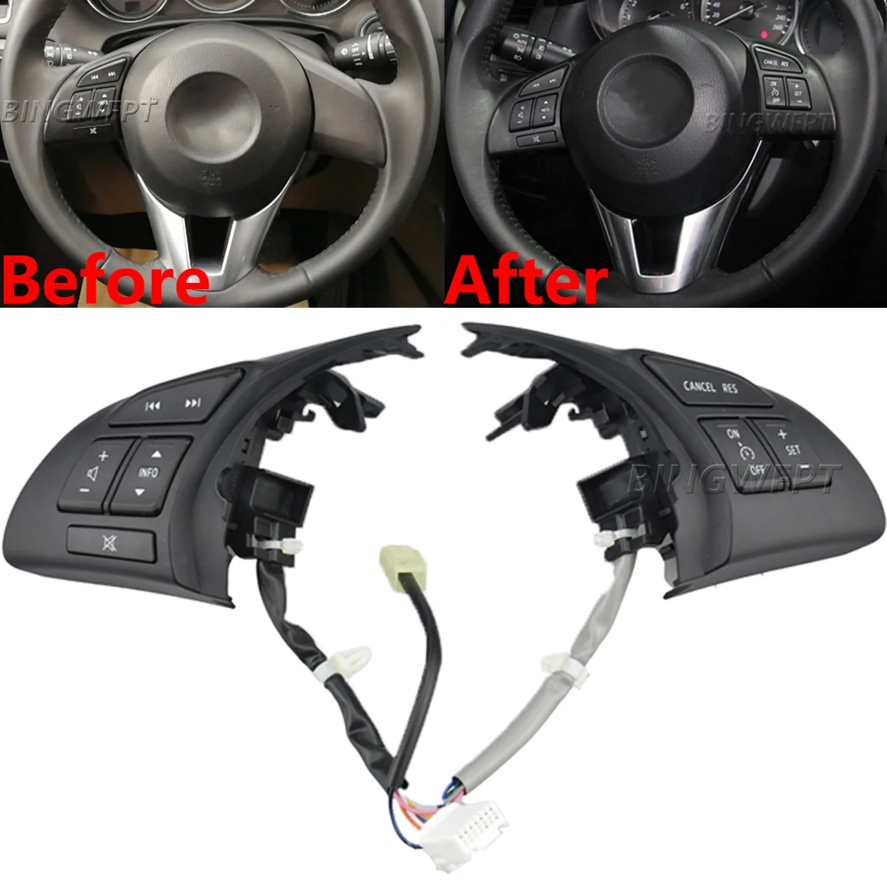 For Mazda 6 GJ Atenza Mazda 3 BM Axela Mazda CX-5 KE Original Steering Wheel Cruise Control Button Audio Volume Control Switch