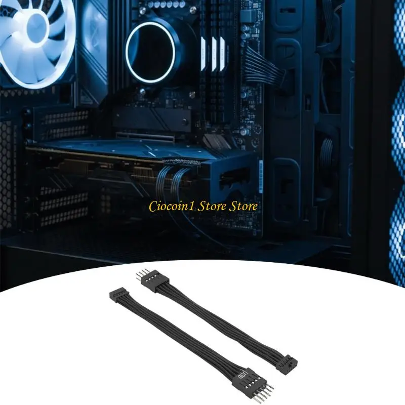 A3PC Cable Management Solution 9Pin Male to 10Pin Female USB Adapter for Organized Build