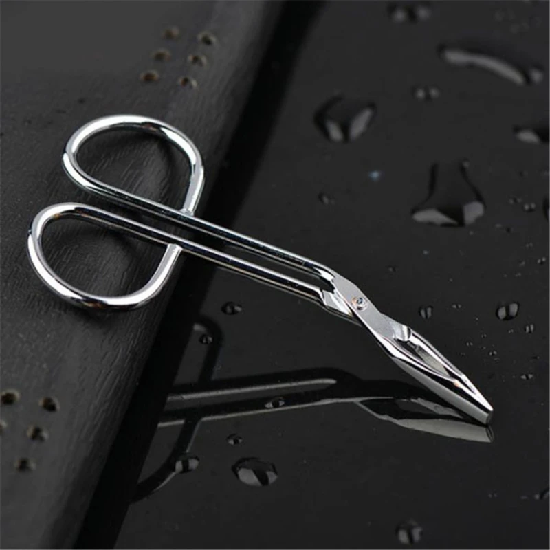 1PC Stainless Steel Eyebrow Removal Tool Make Up New Fashion Scissors Shaped Eyebrow Clip Tweezers Clamp Clipper Beauty Tools