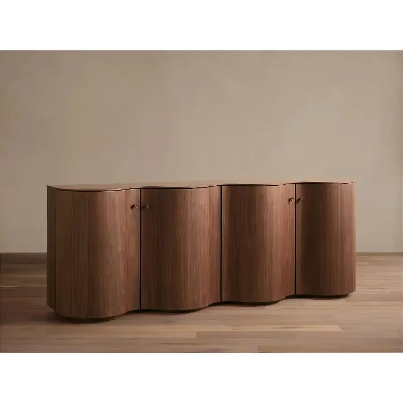 Custom Sideboard Living Room Cabinet with Drawers French Countryside Retro Wave Restaurant Entrance Buffet Cabinet
