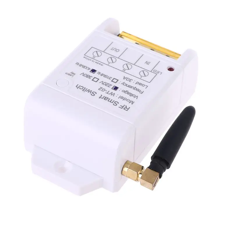 315MHZ 433MHZ + 220V 380V 30A Relay Wireless Remote Control Switch Receiver with Light 2000M Transmitter Ultra Receiving