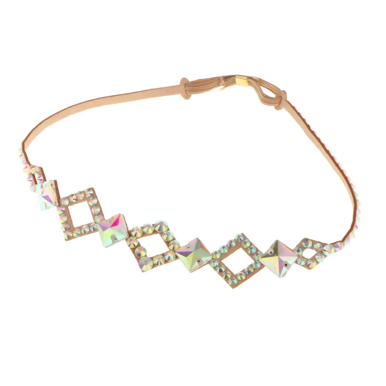 Cocares de dança do ventre com corrente de cabeça de strass para dança do ventre