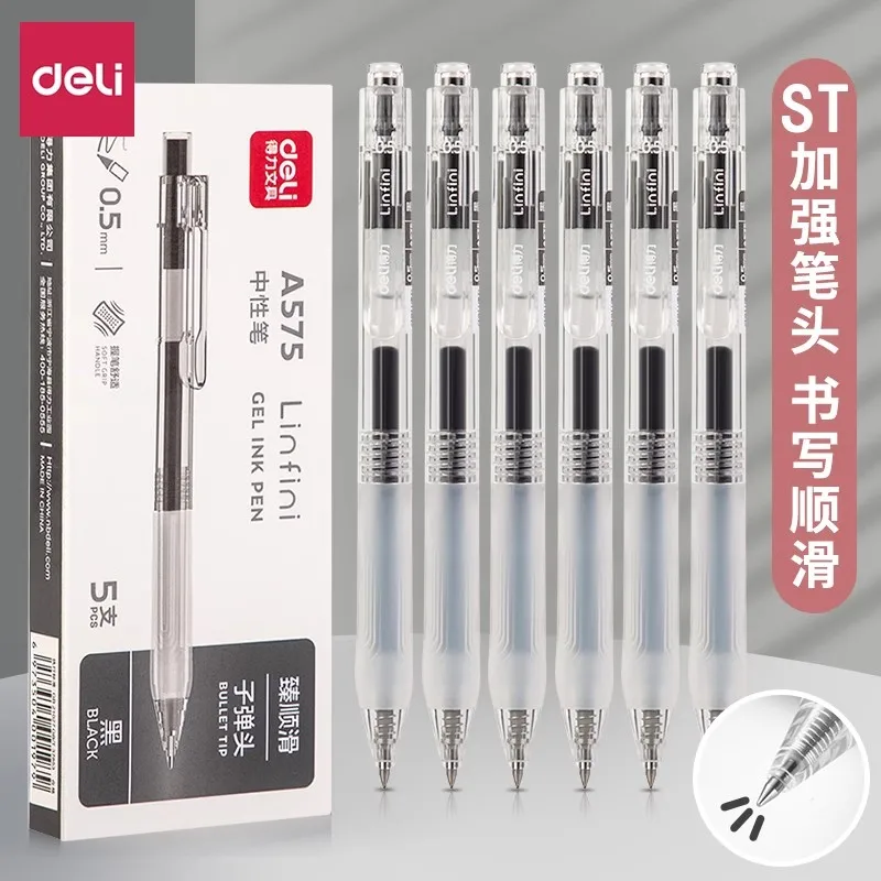 أقلام حبر جل قابلة للسحب أسود أزرق رصاصة تلميح مكتب الكتابة القلم 0.5 مللي متر عبوات قابلة للاستبدال مكتب مدرسة لوازم التعلم