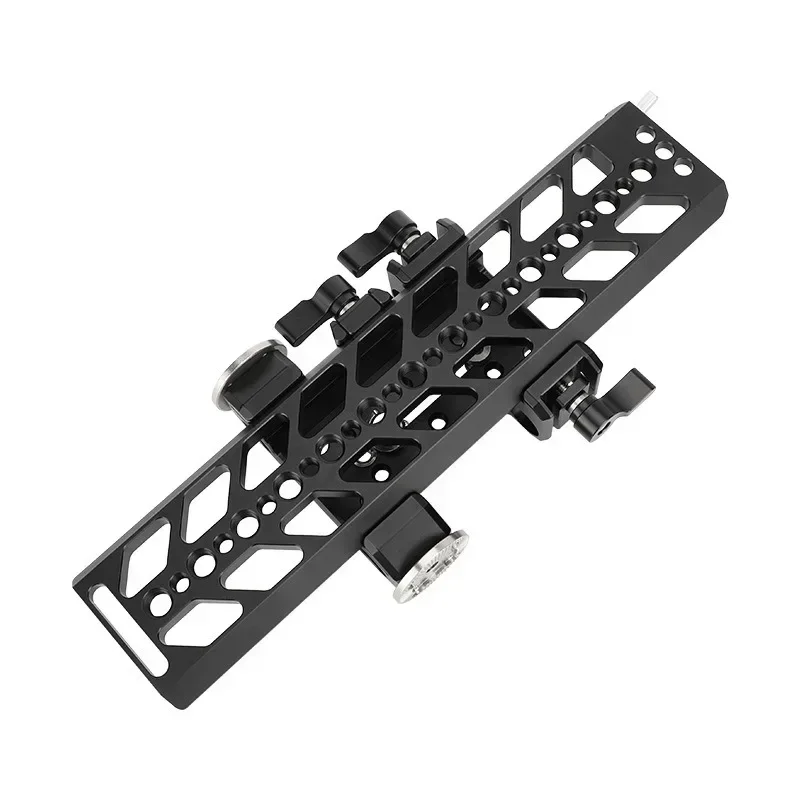 Dovetail Plate and QR Baseplate With Double 15mm Rod Adapter & ARRI Rosette Connections For DSLR Camera Tripod Head