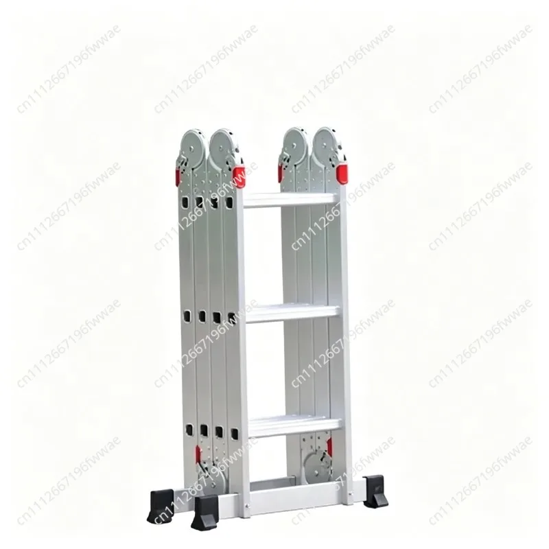 Hot sales Multi-Purpose Folding Ladder, 7-in-1 Tall Extension Step Ladder, A Frame 5 Step Telescoping Ladder, 19ft Reach Height