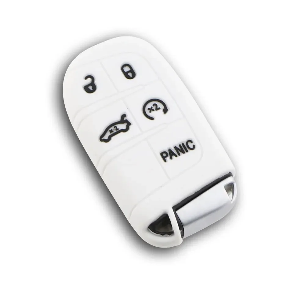 Silicone rubber car key case cover for jeep Grand Cherokee Wrangler Renegade Compass for Chrysler300c for fiat Wyatt key