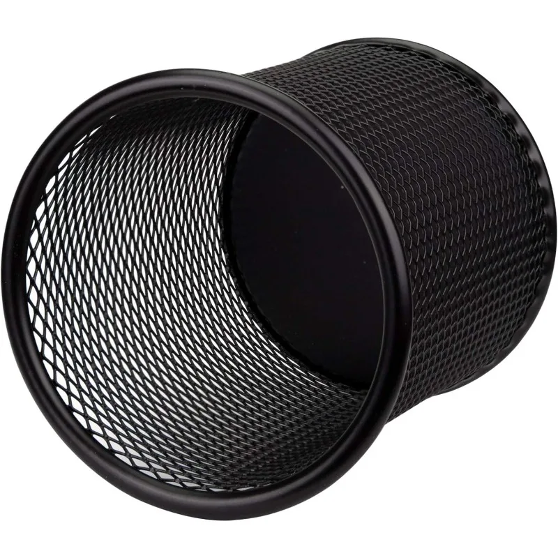 12 عبوة من حامل الأقلام المعدنية للمكتب - منظم أقلام المكتب الشبكي الأسود #3