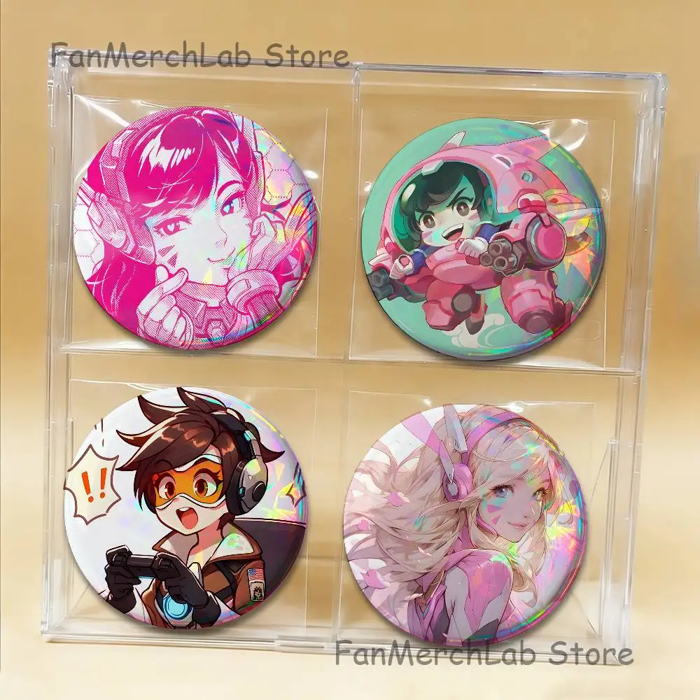 Pop Game O-Overwatch-S Cute Game Icons Pins Cartoon Character Enamel Brooch Backpack Clothing Badge Accessories Gifts