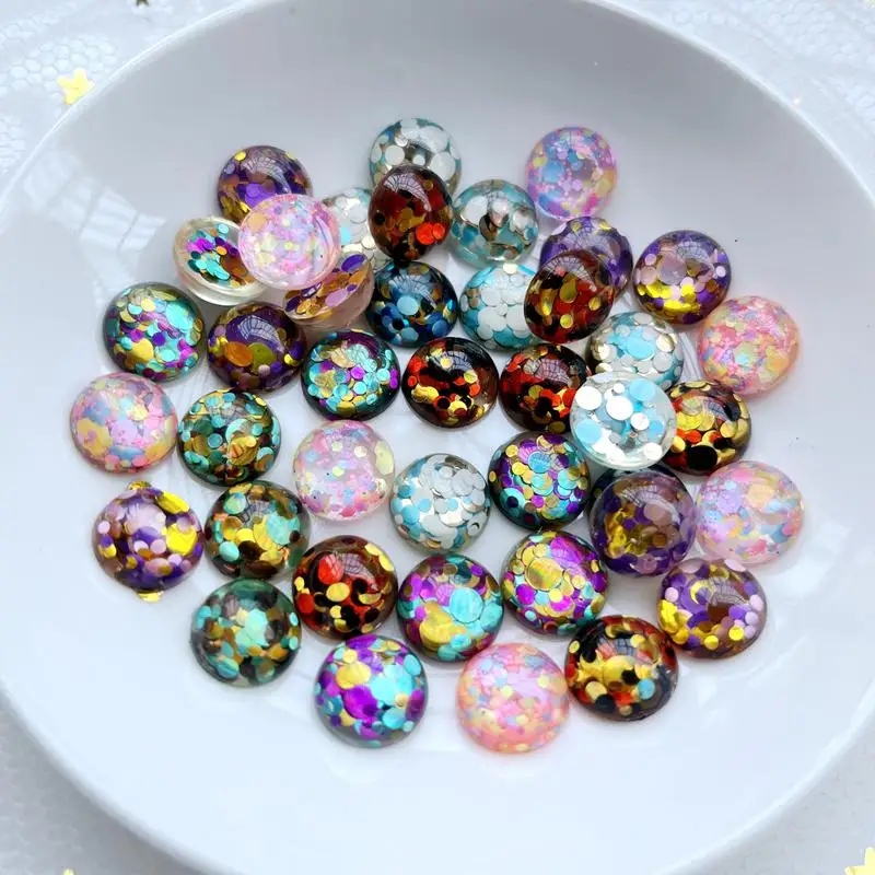 12mm mieszane okrągłe mineralne opal matowe żywica Rhinestone DIY dekoracje ślubne akcesoria do robienia pereł jasny półokrągły koralik