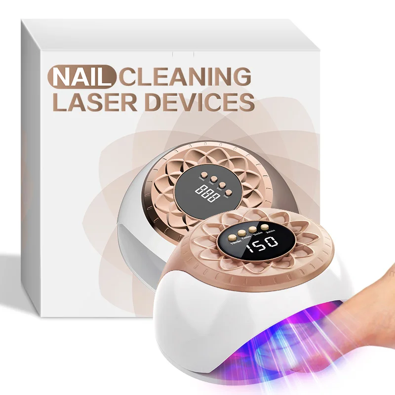 Round Nail Fungus Laser Device Painless Anti Onychomycosis Infection Toenail Fungal Cleaning Machine 15x470nm 42x650nm 3-7 mins