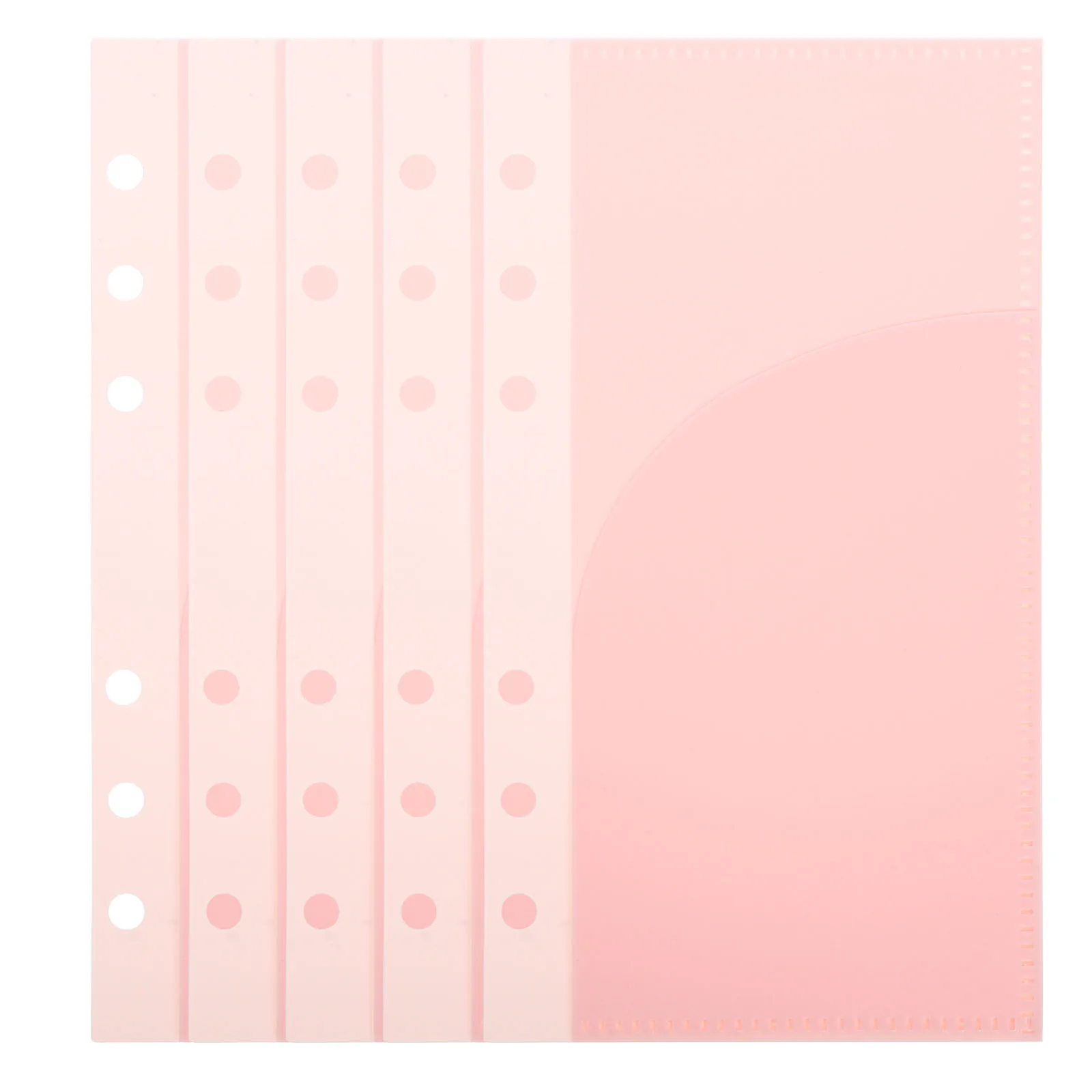 

5pcs Binder Pocket Inserts PP Replaceable Budget Book Envelopes Business Card Storage Reusable Finance Organizer Portable Loose