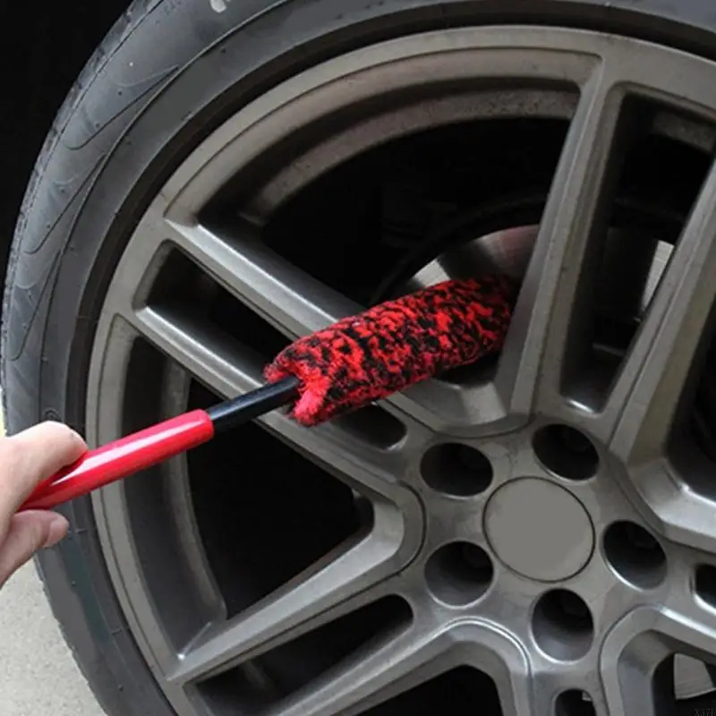 

Complete Wheel Cleaning Soft Plastic Brushes Compact Ergonomic Handles For Car Rims Detailing And Maintenance X37F