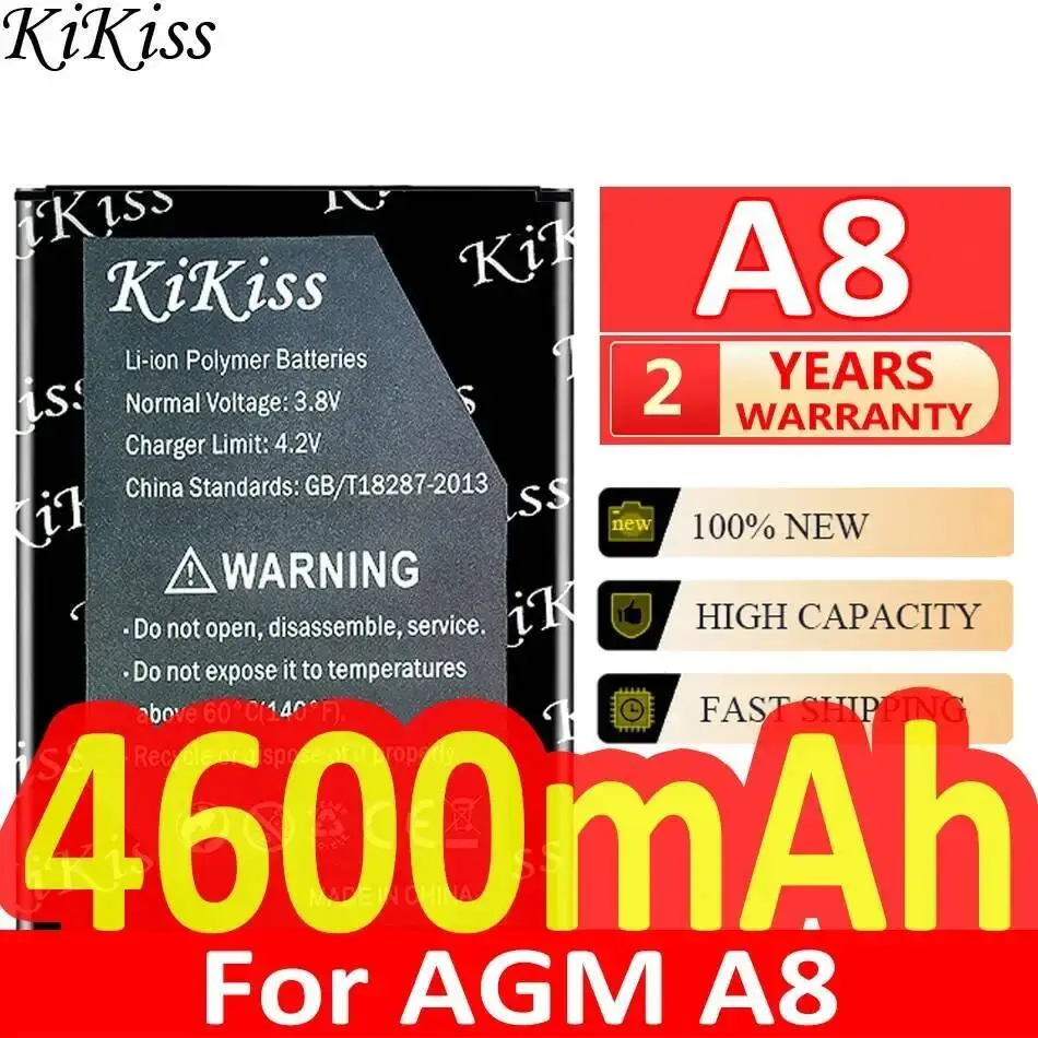 

Аккумулятор мобильного телефона емкостью 4600 мАч для Agm A8 A1Q, экологически чистый, безопасный