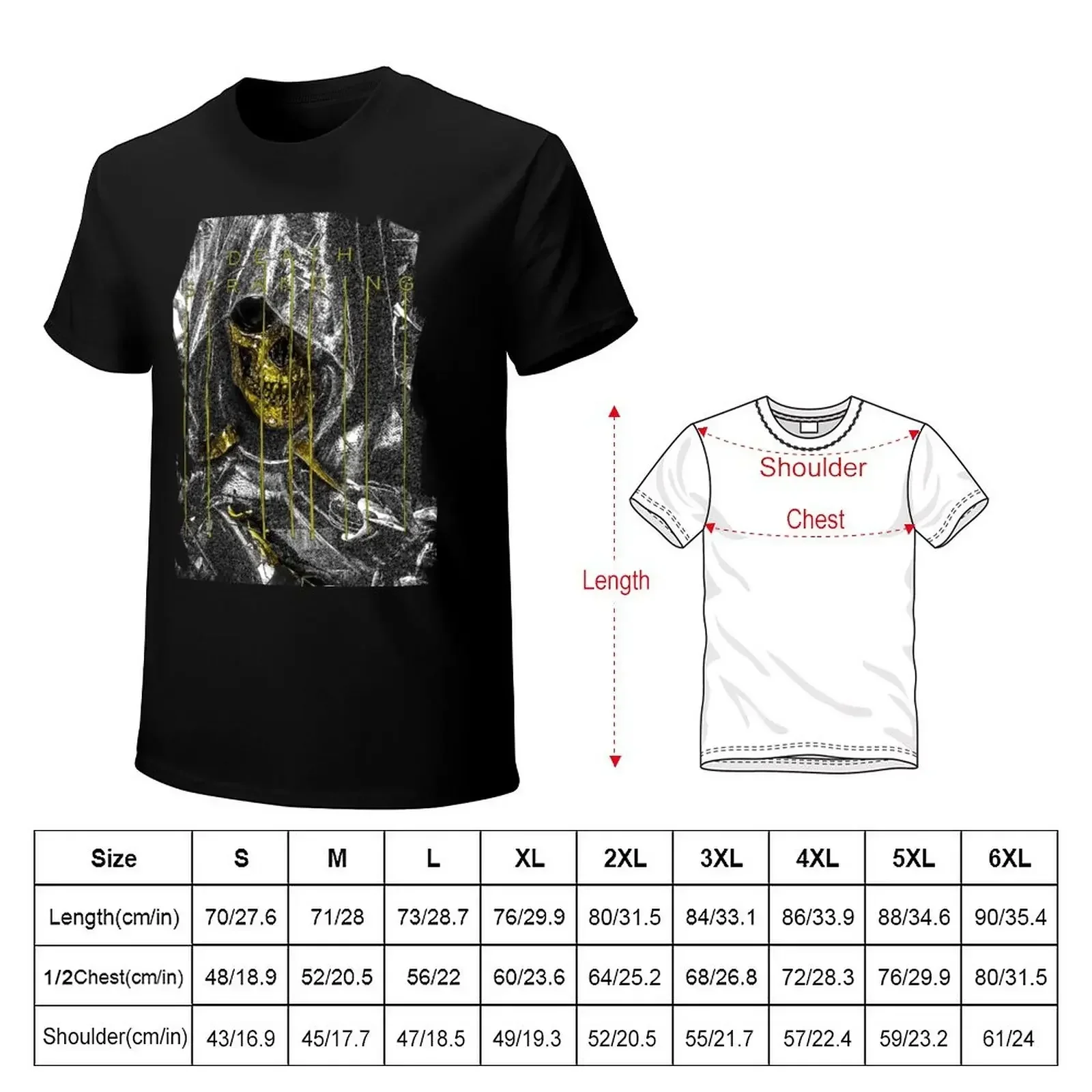 Death Stranding Skull T-Shirt blacks plain sweat mens t shirtHigh Quality 100%Cotton Short Sleeve