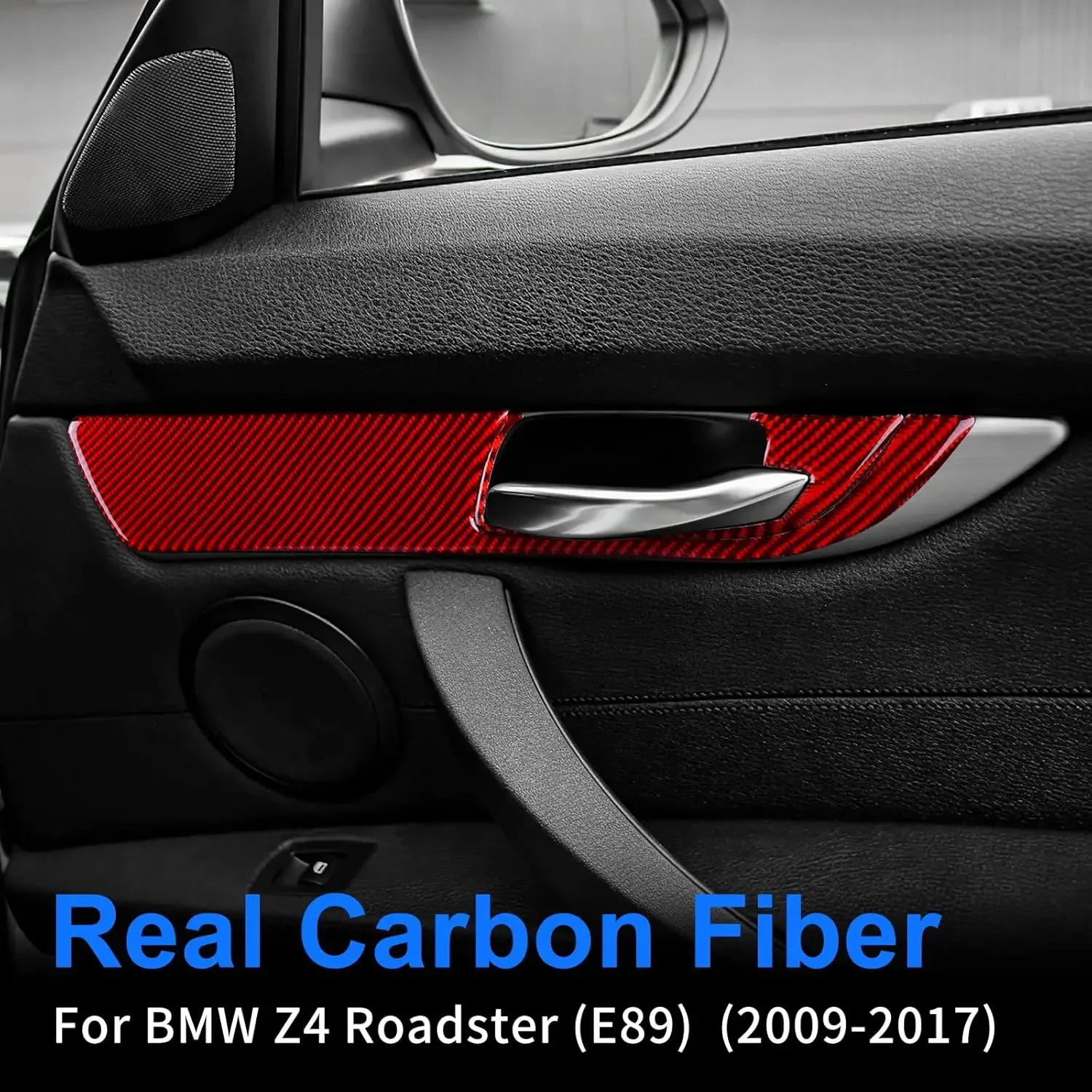 

Для BMW Z4 E89 2009-2017: накладки на внутренние дверные ручки из карбона, устойчивые к царапинам, защитные аксессуары, защита от отпечатков пальцев