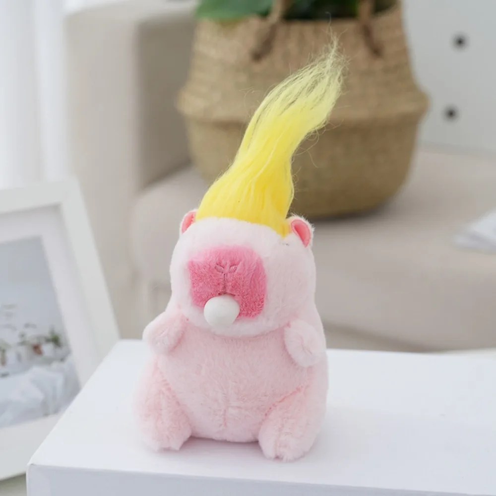 Pendant Accessories Long-haired Capybara Doll Fashion Cartoon Matte Texture Pendant Keychain Hanging Bags Decor Key Chains