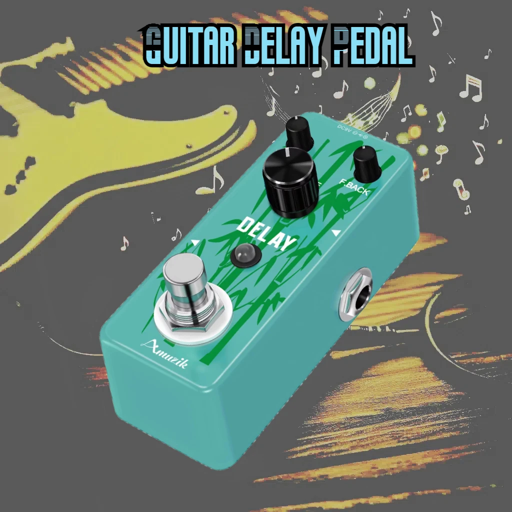 Amuzik Analog Delay Pedal Guitar Bass Delay Effects Pedals Vintage Echo Effect True Bypass Guitar Accessories