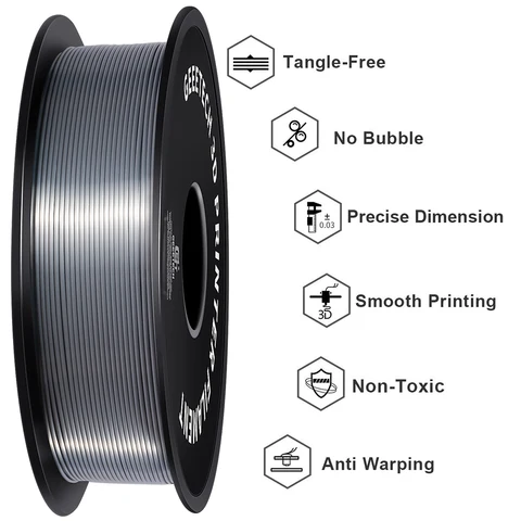 Пластиковая нить для 3D-принтера Geeetech PLA PETG 1 кг, 1,75 мм, не спутывается, проволочные материалы для 3D-печати, черный, белый, вакуумная упаковка пла-пластик купить - №10