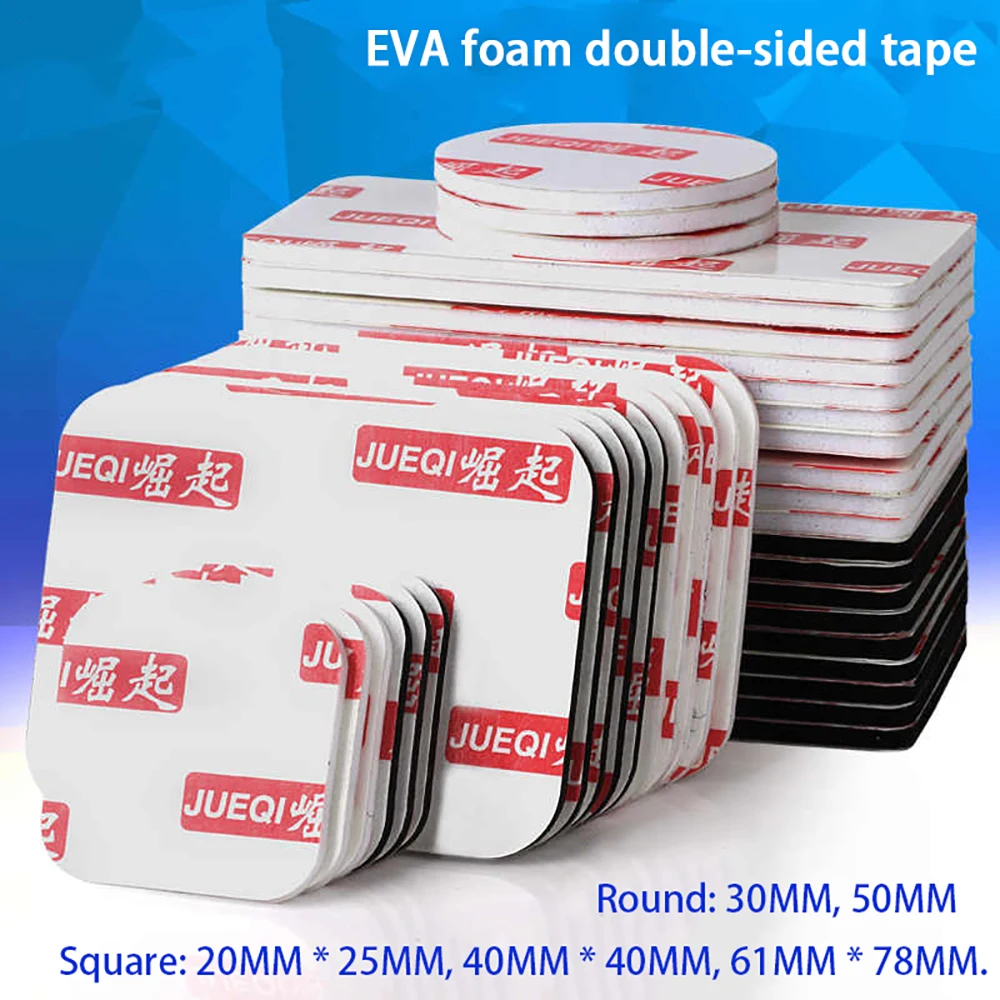 

Double Sided Adhesive EVA Foam Double-Sided Adhesive Square Circular Wall Adhesive Patch Strong & Traceless Black/White