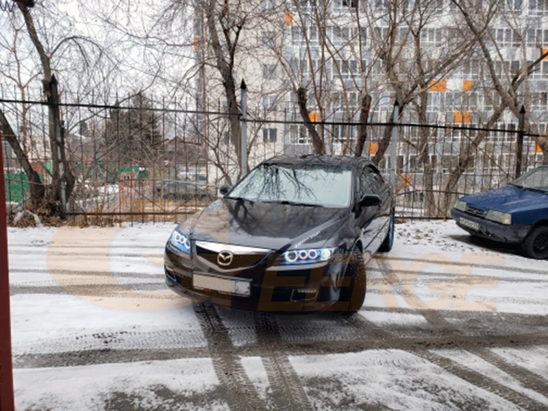 For Mazda 6 Mazda6 Mazdaspeed 6 MS6 Atenza GG BT App RF Remote Control Multi-Color RGB LED Angel Eyes Halo Rings Day Light image 6